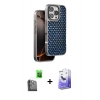 MARSİLYAN™- iPhone 16 Pro Max Kılıf Siluet Form Serisi - Siyah Bilvis 5in1 5D Magic Hayalet Cam Ekran Koruyucu + Raze Metal Kamera Lens - SH