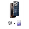 MARSİLYAN™- iPhone 16 Pro Max Kılıf Siluet Form Serisi - Siyah Bilvis 5in1 5D Magic Hayalet Cam Ekran Koruyucu + Pers Alüminyum Kamera Lens - GS