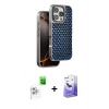 MARSİLYAN™- iPhone 16 Pro Max Kılıf Siluet Form Serisi - Siyah Bilvis 5in1 5D Magic Hayalet Cam Ekran Koruyucu + Raze Metal Kamera Lens - BZ