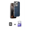 MARSİLYAN™- iPhone 16 Pro Max Kılıf Siluet Form Serisi - Siyah Bilvis 5in1 5D Magic Hayalet Cam Ekran Koruyucu + Siyah PVD Metal Kamera Lens