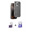 MARSİLYAN™- iPhone 16 Pro Max Kılıf Siluet Form Serisi - Siyah Bilvis 5in1 5D Magic Hayalet Cam Ekran Koruyucu + Bilvis Titan Kamera Lens - SH