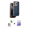 MARSİLYAN™- iPhone 16 Pro Max Kılıf Siluet Form Serisi - Siyah Bilvis 5in1 5D Magic Hayalet Cam Ekran Koruyucu + Raze Metal Kamera Lens - NLGY