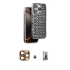 MARSİLYAN™- iPhone 16 Pro Max Kılıf Siluet Form Serisi - Siyah Bilvis Hayalet Cam Ekran Koruyucu + Pers Alüminyum Kamera Lens - CLTM