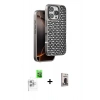 MARSİLYAN™- iPhone 16 Pro Max Kılıf Siluet Form Serisi - Siyah Bilvis Hayalet Cam Ekran Koruyucu + Raze Metal Kamera Lens - BZ