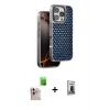 MARSİLYAN™- iPhone 16 Pro Max Kılıf Siluet Form Serisi - Siyah Bilvis Hayalet Cam Ekran Koruyucu + Raze Metal Kamera Lens - NLGY