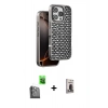 MARSİLYAN™- iPhone 16 Pro Max Kılıf Siluet Form Serisi - Siyah Bilvis Hayalet Cam Ekran Koruyucu + Raze Metal Kamera Lens - SH