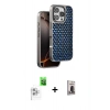 MARSİLYAN™- iPhone 16 Pro Max Kılıf Siluet Form Serisi - Siyah Bilvis Hayalet Cam Ekran Koruyucu + Raze Metal Kamera Lens - BZ