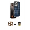 MARSİLYAN™- iPhone 16 Pro Max Kılıf Siluet Form Serisi - Siyah Buffer Cam Ekran Koruyucu + Pers Alüminyum Kamera Lens - CLTM