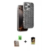 MARSİLYAN™- iPhone 16 Pro Max Kılıf Siluet Form Serisi - Siyah Buffer Cam Ekran Koruyucu + Raze Metal Kamera Lens - CLTM