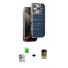 MARSİLYAN™- iPhone 16 Pro Max Kılıf Siluet Form Serisi - Siyah Buffer Cam Ekran Koruyucu + Raze Metal Kamera Lens - NLGY