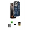 MARSİLYAN™- iPhone 16 Pro Max Kılıf Siluet Form Serisi - Siyah Buffer Cam Ekran Koruyucu + Raze Metal Kamera Lens - SH