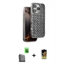 MARSİLYAN™- iPhone 16 Pro Max Kılıf Siluet Form Serisi - Siyah Buffer Cam Ekran Koruyucu + Raze Metal Kamera Lens - SH