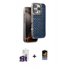 MARSİLYAN™- iPhone 16 Pro Max Kılıf Siluet Form Serisi - Siyah Buffer Hayalet Cam Ekran Koruyucu + Bilvis Titan Kamera Lens - SH