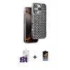 MARSİLYAN™- iPhone 16 Pro Max Kılıf Siluet Form Serisi - Siyah Buffer Hayalet Cam Ekran Koruyucu + Bilvis Titan Kamera Lens - GS