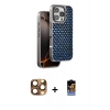 MARSİLYAN™- iPhone 16 Pro Max Kılıf Siluet Form Serisi - Siyah Buffer Hayalet Cam Ekran Koruyucu + Pers Alüminyum Kamera Lens - CLTM