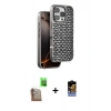 MARSİLYAN™- iPhone 16 Pro Max Kılıf Siluet Form Serisi - Siyah Buffer Hayalet Cam Ekran Koruyucu + Raze Metal Kamera Lens - CLTM