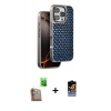 MARSİLYAN™- iPhone 16 Pro Max Kılıf Siluet Form Serisi - Siyah Buffer Hayalet Cam Ekran Koruyucu + Raze Metal Kamera Lens - CLTM