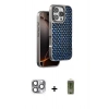 MARSİLYAN™- iPhone 16 Pro Max Kılıf Siluet Form Serisi - Siyah Joko Magic 5D Hayalet Cam + Pers Alüminyum Kamera Lens - GI