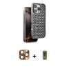 MARSİLYAN™- iPhone 16 Pro Max Kılıf Siluet Form Serisi - Siyah Joko Magic 5D Hayalet Cam + Pers Alüminyum Kamera Lens - CLTM