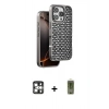 MARSİLYAN™- iPhone 16 Pro Max Kılıf Siluet Form Serisi - Siyah Joko Magic 5D Hayalet Cam + PVD Metal Kamera Lens - GS