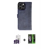 MARSİLYAN™- iPhone 16 Pro Max Kılıf Siluet Işık Serisi - Şeffaf 360 Full Body Arka Koruyucu + Gümüş Bilvis Titan Kamera Lens