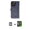 MARSİLYAN™- iPhone 16 Pro Max Kılıf Siluet Işık Serisi - Şeffaf 360 Full Body Arka Koruyucu + Gümüş PVD Metal Kamera Lens