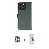 MARSİLYAN™- iPhone 16 Pro Max Kılıf Siluet Işık Serisi - Şeffaf Pasifik Cam Ekran Koruyucu + PVD Metal Kamera Lens - GS