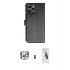 MARSİLYAN™- iPhone 16 Pro Max Kılıf Siluet Işık Serisi - Şeffaf Pasifik Cam Ekran Koruyucu + Pers Alüminyum Kamera Lens - GI