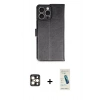 MARSİLYAN™- iPhone 16 Pro Max Kılıf Siluet Işık Serisi - Şeffaf Pasifik Cam Ekran Koruyucu + PVD Metal Kamera Lens - GD