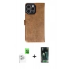 MARSİLYAN™- iPhone 16 Pro Max Kılıf Siluet Işık Serisi - Siyah 360 Mat Full Body Arka Koruyucu + Beyaz Raze Metal Kamera Lens