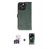 MARSİLYAN™- iPhone 16 Pro Max Kılıf Siluet Işık Serisi - Siyah 360 Mat Full Body Arka Koruyucu + Bilvis Titan Kamera Lens - GS