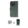 MARSİLYAN™- iPhone 16 Pro Max Kılıf Siluet Işık Serisi - Siyah 360 Mat Full Body Arka Koruyucu + Pers Alüminyum Kamera Lens - GI