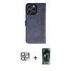 MARSİLYAN™- iPhone 16 Pro Max Kılıf Siluet Işık Serisi - Siyah 360 Mat Full Body Arka Koruyucu + Pers Alüminyum Kamera Lens - GI