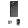 MARSİLYAN™- iPhone 16 Pro Max Kılıf Siluet Işık Serisi - Siyah 360 Mat Full Body Arka Koruyucu + Pers Alüminyum Kamera Lens - GI
