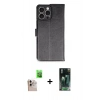 MARSİLYAN™- iPhone 16 Pro Max Kılıf Siluet Işık Serisi - Siyah 360 Mat Full Body Arka Koruyucu + Raze Metal Kamera Lens - NLGY
