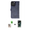 MARSİLYAN™- iPhone 16 Pro Max Kılıf Siluet Işık Serisi - Siyah 360 Mat Full Body Arka Koruyucu + Raze Metal Kamera Lens - NLGY