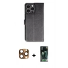 MARSİLYAN™- iPhone 16 Pro Max Kılıf Siluet Işık Serisi - Siyah 360 Mat Full Body Arka Koruyucu + Pers Alüminyum Kamera Lens - CLTM