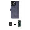 MARSİLYAN™- iPhone 16 Pro Max Kılıf Siluet Işık Serisi - Siyah 360 Mat Full Body Arka Koruyucu + PVD Metal Kamera Lens - SH
