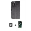 MARSİLYAN™- iPhone 16 Pro Max Kılıf Siluet Işık Serisi - Siyah 360 Mat Full Body Arka Koruyucu + PVD Metal Kamera Lens - SH