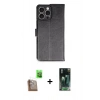 MARSİLYAN™- iPhone 16 Pro Max Kılıf Siluet Işık Serisi - Siyah 360 Mat Full Body Arka Koruyucu + Raze Metal Kamera Lens - CLTM