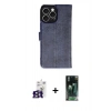 MARSİLYAN™- iPhone 16 Pro Max Kılıf Siluet Işık Serisi - Siyah 360 Mat Full Body Arka Koruyucu + Bilvis Titan Kamera Lens - TMGI