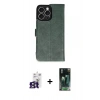 MARSİLYAN™- iPhone 16 Pro Max Kılıf Siluet Işık Serisi - Siyah 360 Mat Full Body Arka Koruyucu + Bilvis Titan Kamera Lens - TMGI