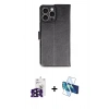 MARSİLYAN™- iPhone 16 Pro Max Kılıf Siluet Işık Serisi - Siyah 3D Antistatik Cam Ekran Koruyucu + Bilvis Titan Kamera Lens - SH
