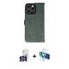 MARSİLYAN™- iPhone 16 Pro Max Kılıf Siluet Işık Serisi - Siyah 3D Antistatik Cam Ekran Koruyucu + Bilvis Titan Kamera Lens - GS