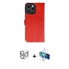 MARSİLYAN™- iPhone 16 Pro Max Kılıf Siluet Işık Serisi - Siyah 3D Antistatik Cam Ekran Koruyucu + Pers Alüminyum Kamera Lens - GS