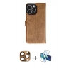 MARSİLYAN™- iPhone 16 Pro Max Kılıf Siluet Işık Serisi - Siyah 3D Antistatik Cam Ekran Koruyucu + Pers Alüminyum Kamera Lens - CLTM