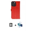 MARSİLYAN™- iPhone 16 Pro Max Kılıf Siluet Işık Serisi - Siyah 3D Antistatik Cam Ekran Koruyucu + PVD Metal Kamera Lens - GS