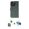 MARSİLYAN™- iPhone 16 Pro Max Kılıf Siluet Işık Serisi - Siyah 3D Antistatik Cam Ekran Koruyucu + Raze Metal Kamera Lens - SH