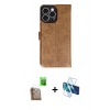 MARSİLYAN™- iPhone 16 Pro Max Kılıf Siluet Işık Serisi - Siyah 3D Antistatik Cam Ekran Koruyucu + Raze Metal Kamera Lens - CLTM