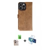 MARSİLYAN™- iPhone 16 Pro Max Kılıf Siluet Işık Serisi - Siyah 3D Antistatik Cam Ekran Koruyucu + Raze Metal Kamera Lens - NLGY
